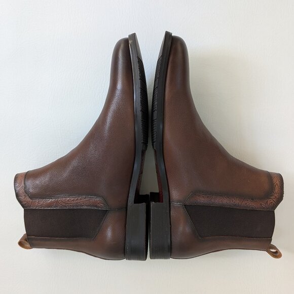 NEW Robert Graham Leather Chelsea Boot Size 11.5 Brown RGB5143 - Picture 5 of 8